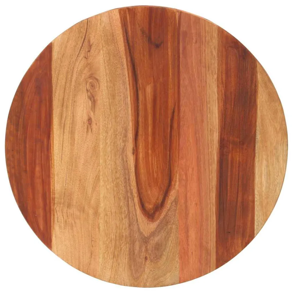 vidaXL Tafelblad rond 15-16 mm 50 cm massief acaciahout bruin, foto 4