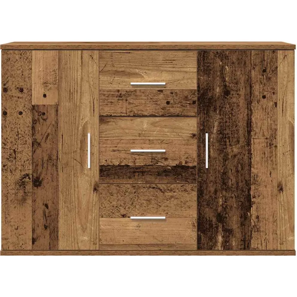 vidaXL Dressoir 90x29,5x65 cm bewerkt hout oud houtkleurig bruin, foto 4