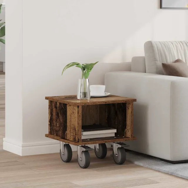 vidaXL TV-standaard 37 x 35 x 35 cm Oudhout Bewerkt hout Bruin