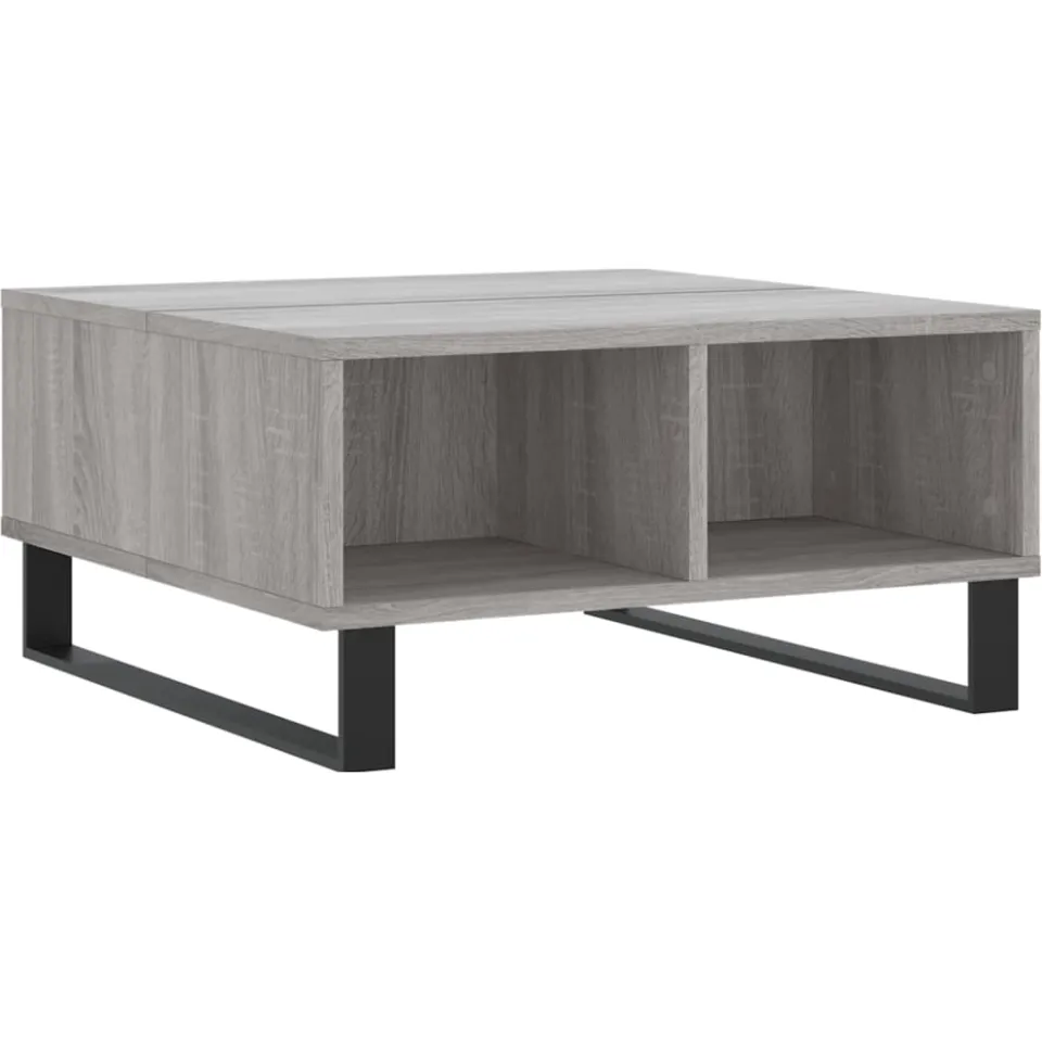 vidaXL Salontafel 60x60x30 cm bewerkt hout grijs sonoma eikenkleurig, foto 3