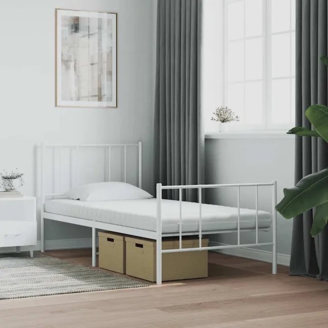 vidaXL Schuimmatrassen 2 st 7 zones hardheid 20 ILD 100x200 cm wit