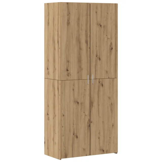 vidaXL Hoge kast 2 st Artisan Eiken 80 x 42 x 185 cm Bruin