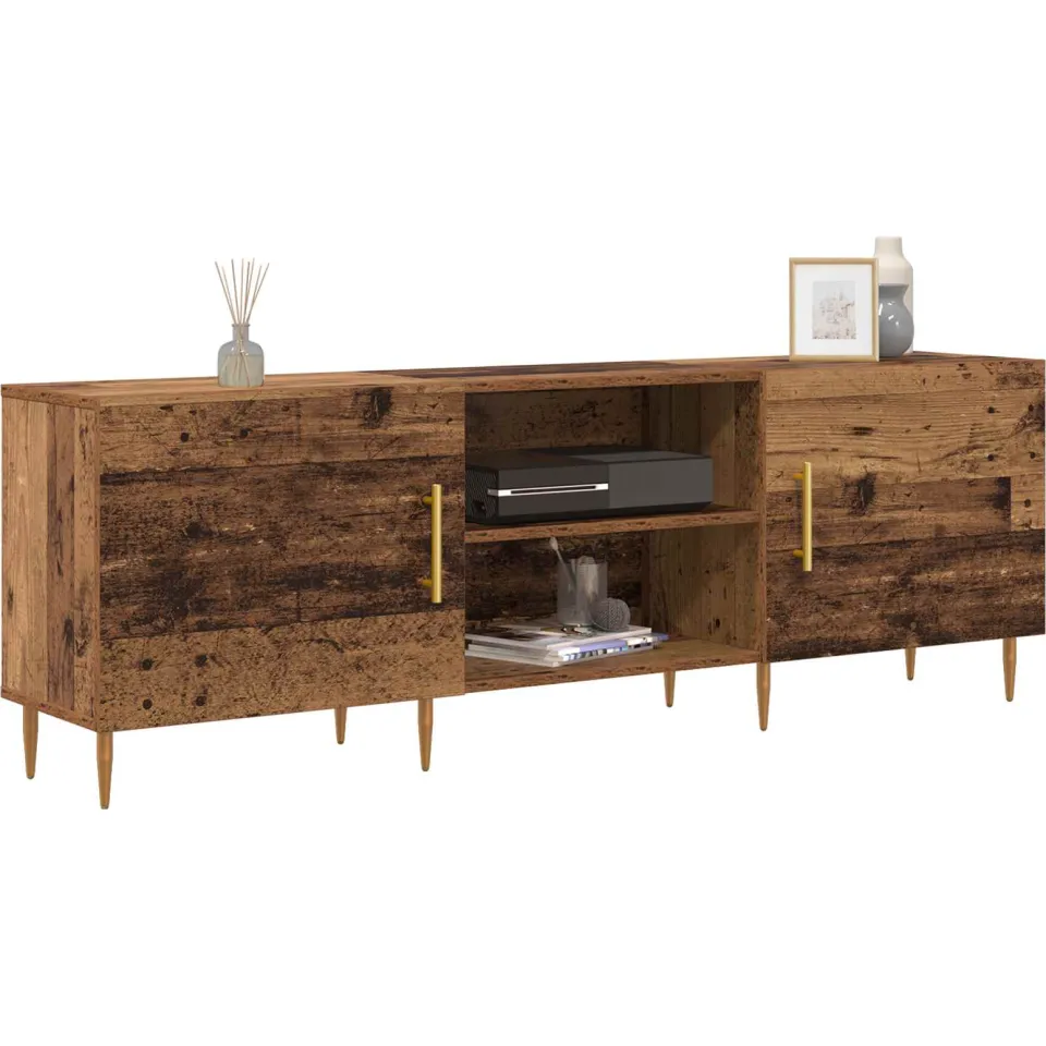 vidaXL TV-kast 150 x 30 x 50 cm Oud hout Bewerkt hout Bruin