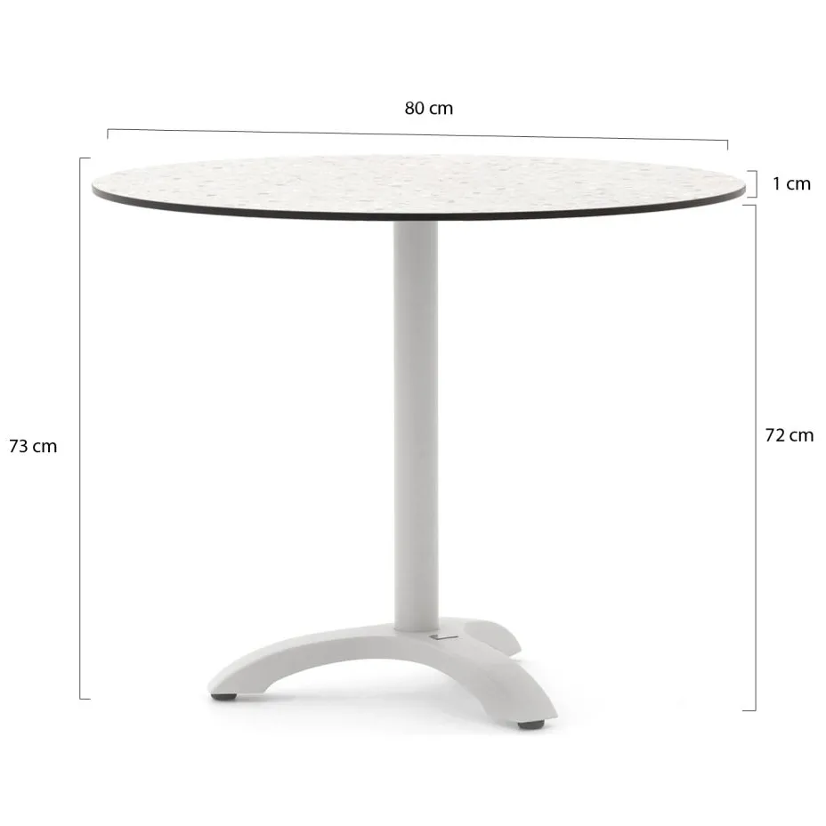 Forza Furniture Forza Narni/Canzo ø80cm dining tuinset 5-delig stapelbaar, foto 4