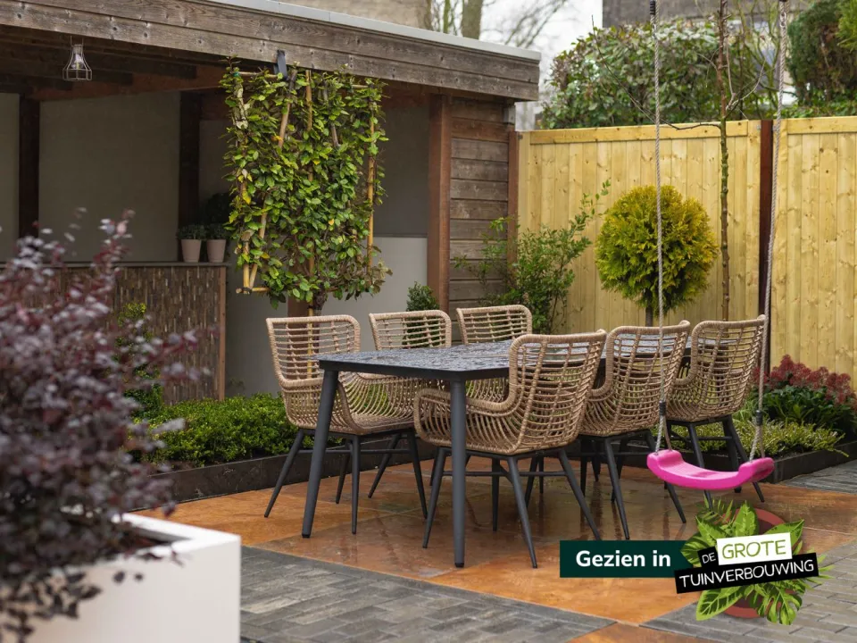 Intenso Furniture Intenso Asti/Sora 220cm dining tuinset 7-delig taupe, foto 5