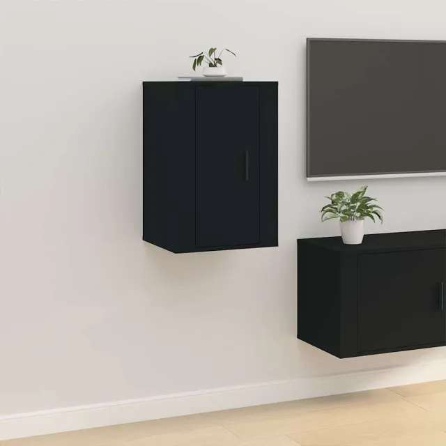 vidaXL Tv-wandmeubel 40x34,5x60 cm zwart, foto 2