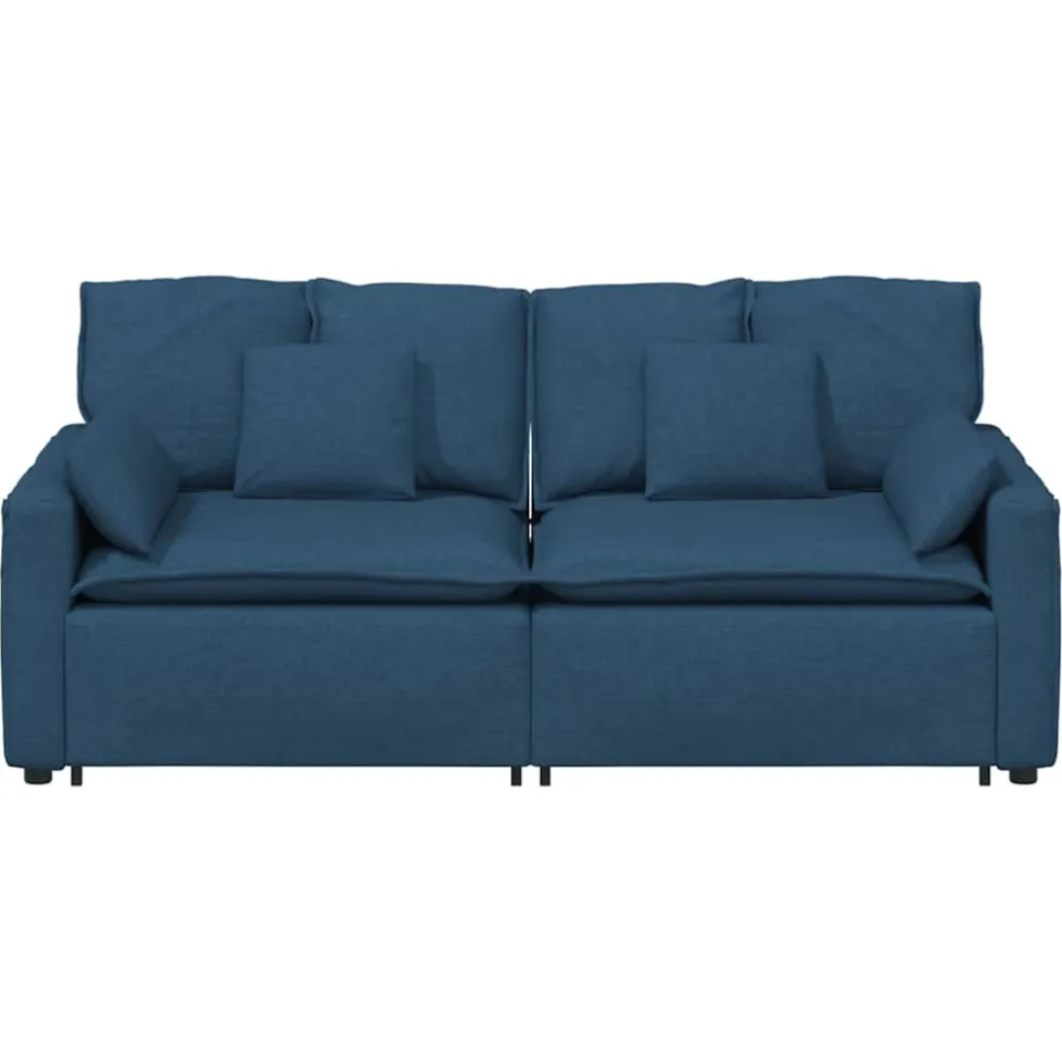 vidaXL Modulaire bank met kussens blauw, foto 4