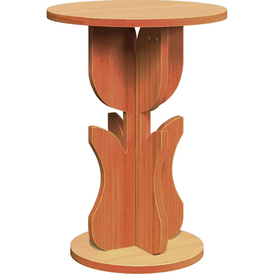 vidaXL Salontafel Wasbruin 39,5 x 39,5 x 53,5 cm Massief grenenhout bruin, foto 3