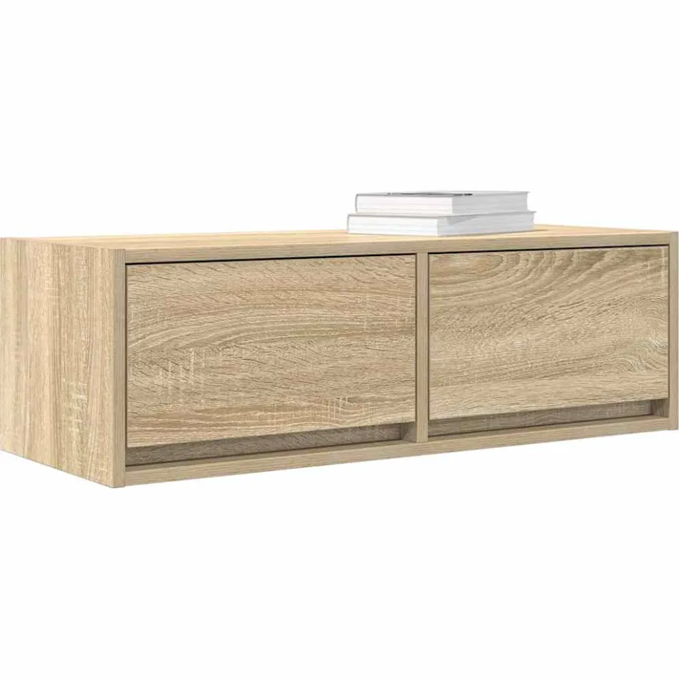 vidaXL Tv-meubels 2 st 80x31x25,5 cm bewerkt hout sonoma eikenkleurig Bruin