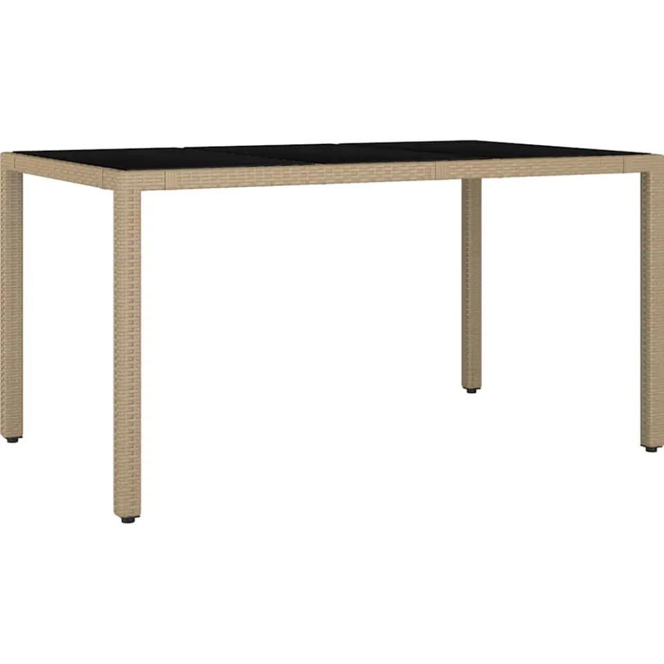 vidaXL 5-delige Bistroset met kussens poly rattan beige, foto 4