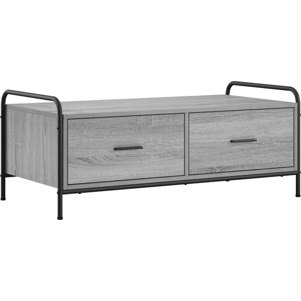 vidaXL Salontafel Grijs Sonoma 99,5 x 49 x 41 cm Bewerkt hout, foto 3