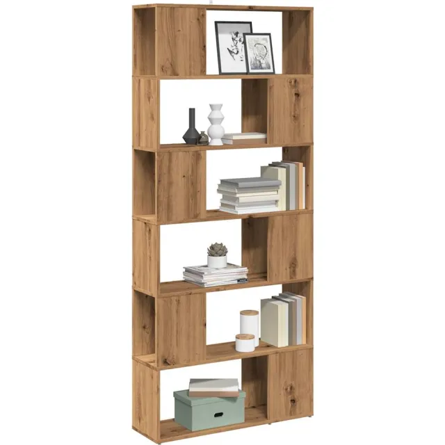vidaXL Boekenkast/kamerscherm 80x24x186 cm artisanaal eikenkleur Bruin
