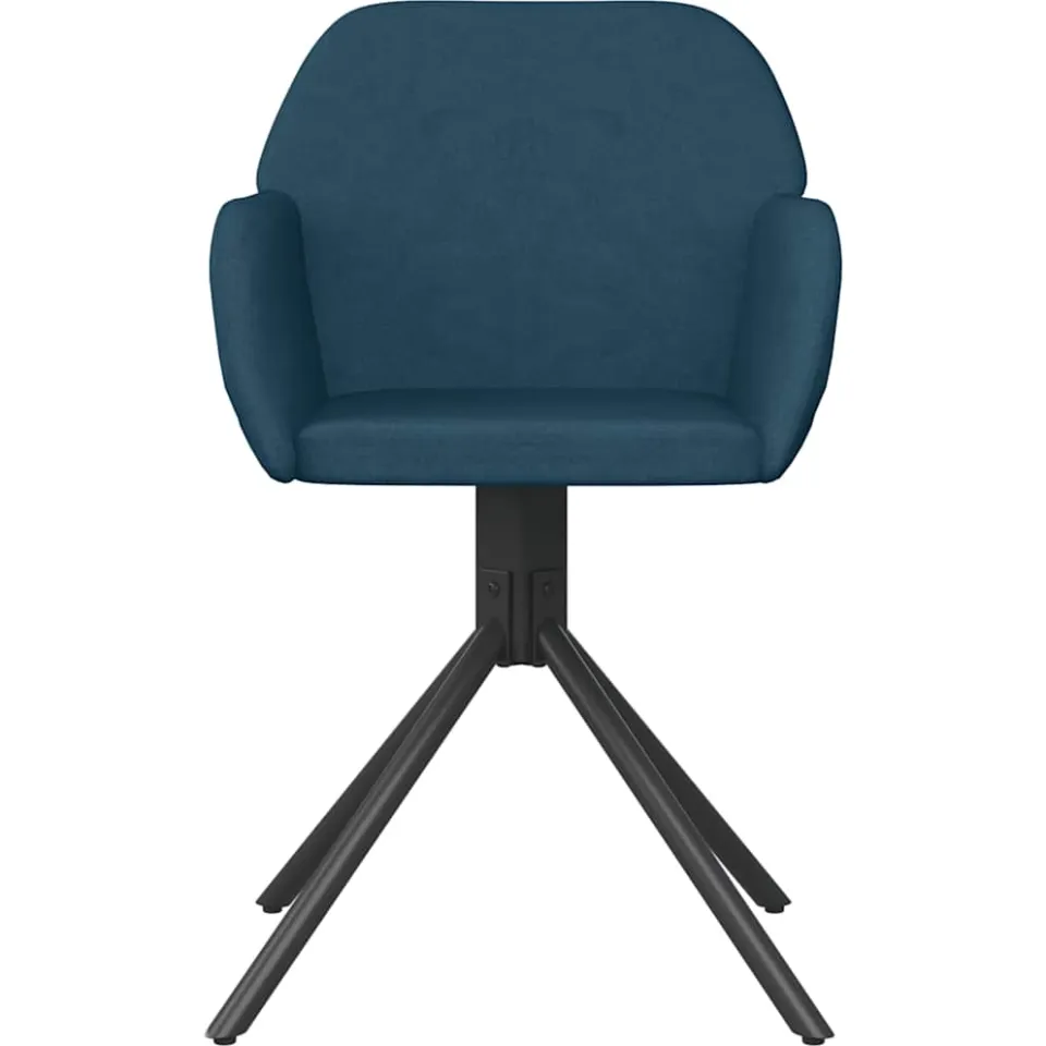 vidaXL Eetkamerstoelen draaibaar 2 st fluweel blauw, foto 4