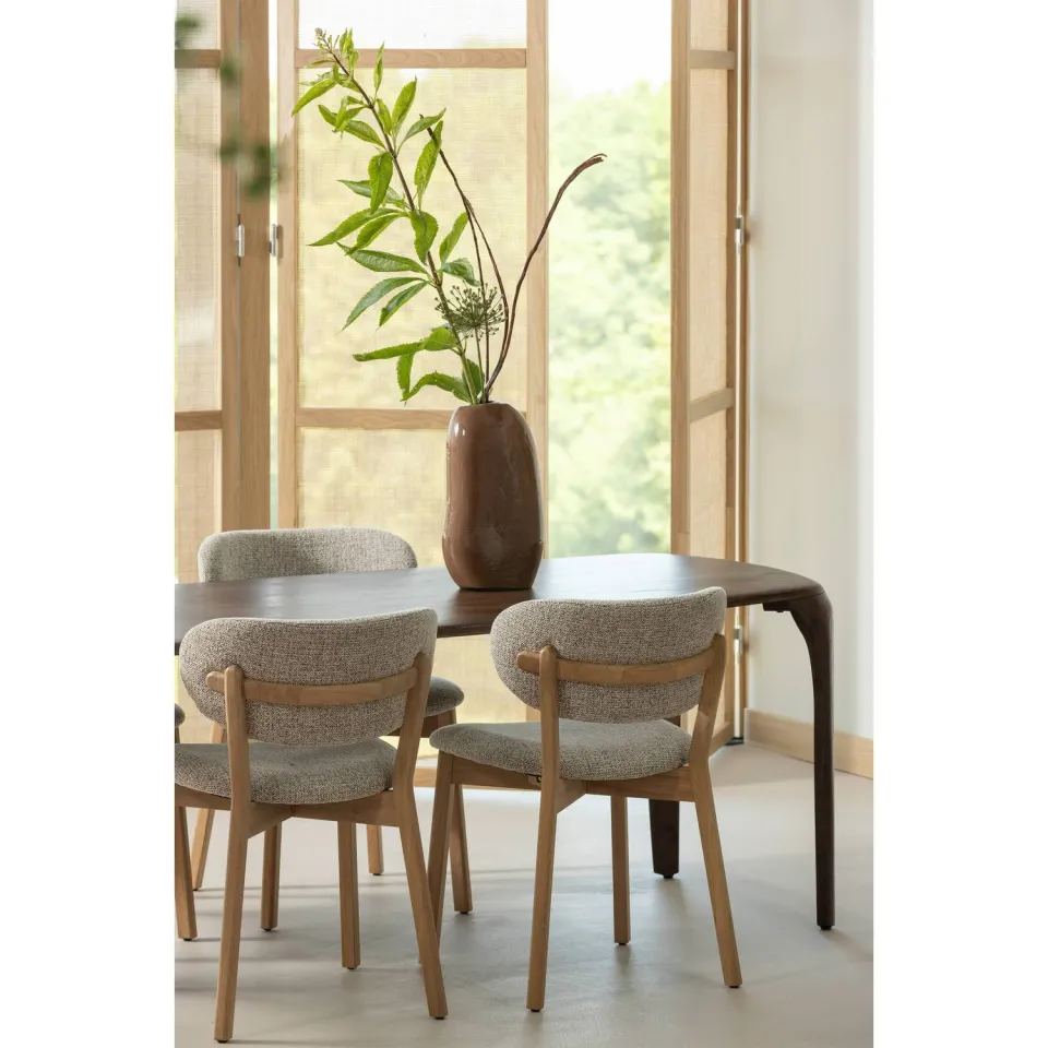 WOOOD Fiore Eettafel - Mango Hout - Walnoot - 76x230x95, foto 2