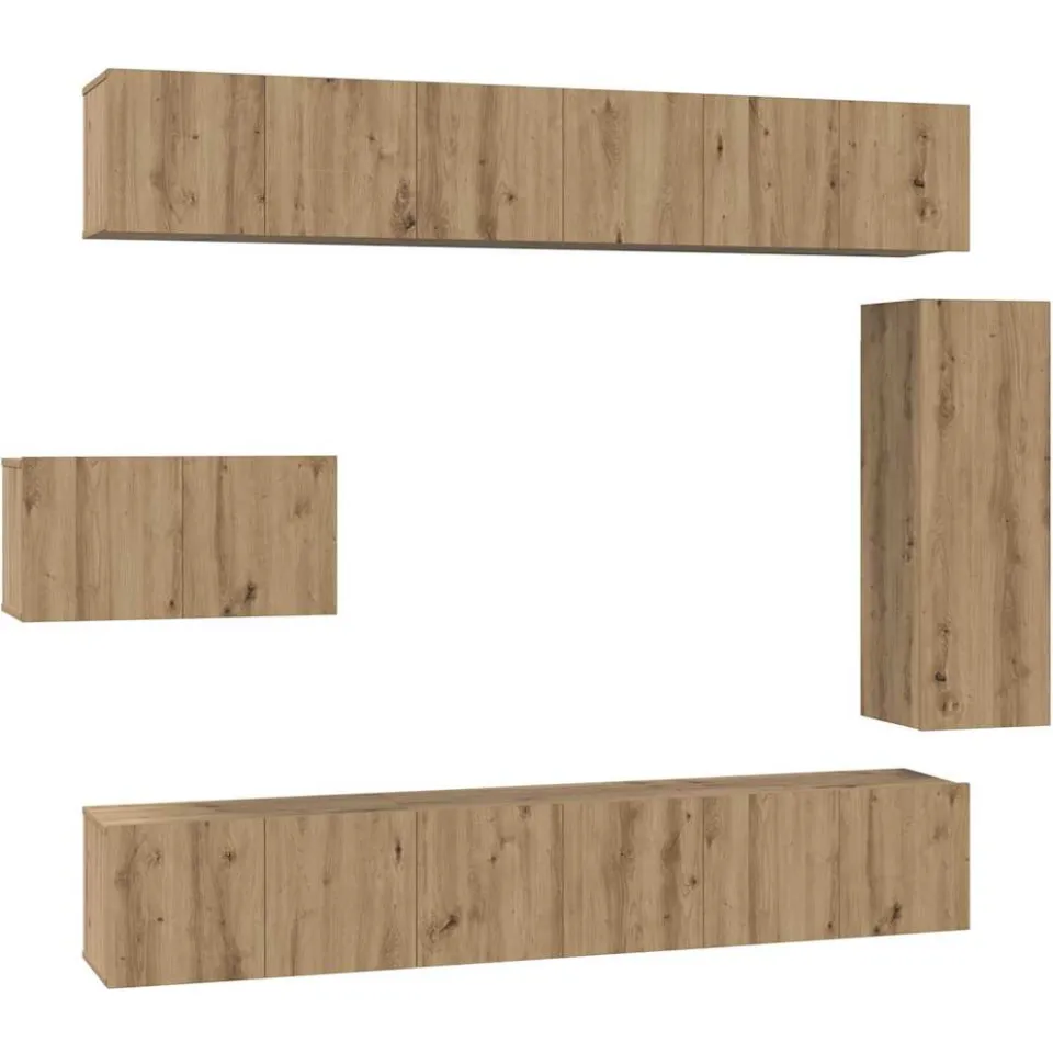 vidaXL Tv-meubelset 8 st 30,5 x 30 x 90 cm Artisan Eiken, foto 3
