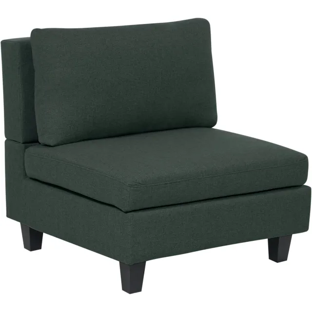 Beliani UNSTAD - Fauteuil - Donkergroen - Polyester