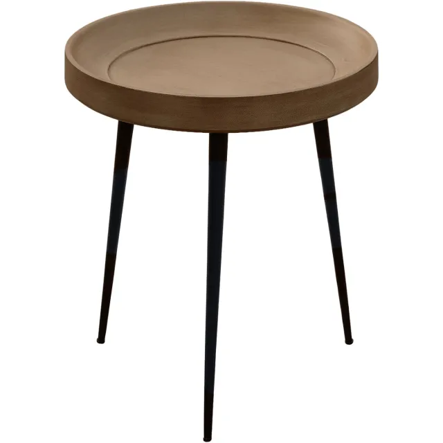Lewis & Loft Bijzettafel Luus - FSC® Mangohout - Rond ø46 cm - Mat bruin Bruin mat