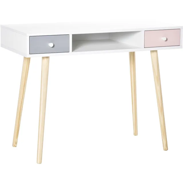 Homcom Kinderbureau - MDF - 100x48x76,5cm - Wit