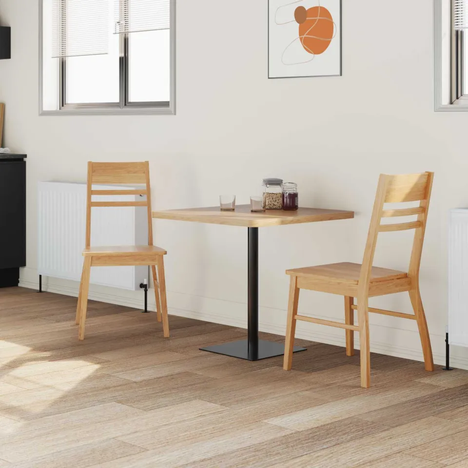vidaXL Eettafelstoelen 2 st Massief Rubberhout Naturel 43 x 54 x 89 cm, foto 3