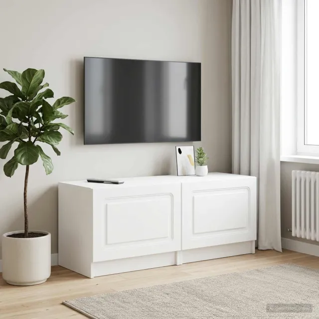 vidaXL Tv-meubel Wit Bewerkt hout, foto 2