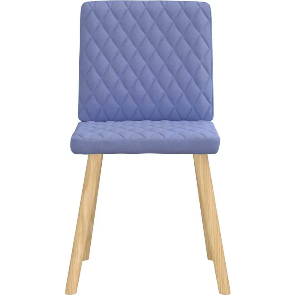 vidaXL Eetkamerstoelen 4 st stof jeansblauw blauw, foto 4