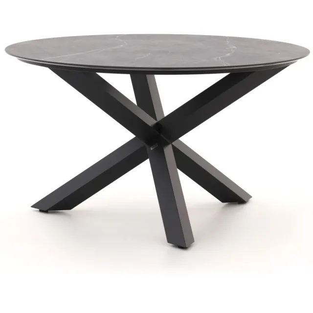 Bellagio tuinmeubelen Bellagio Lodola dining tuintafel ø 130cm Zwart