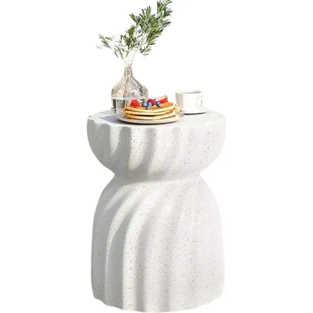 Bolt Edge Ronde bijzettafel Zito - Salontafel - Woonkamer - Emerald look - Side table - 35cm Wit