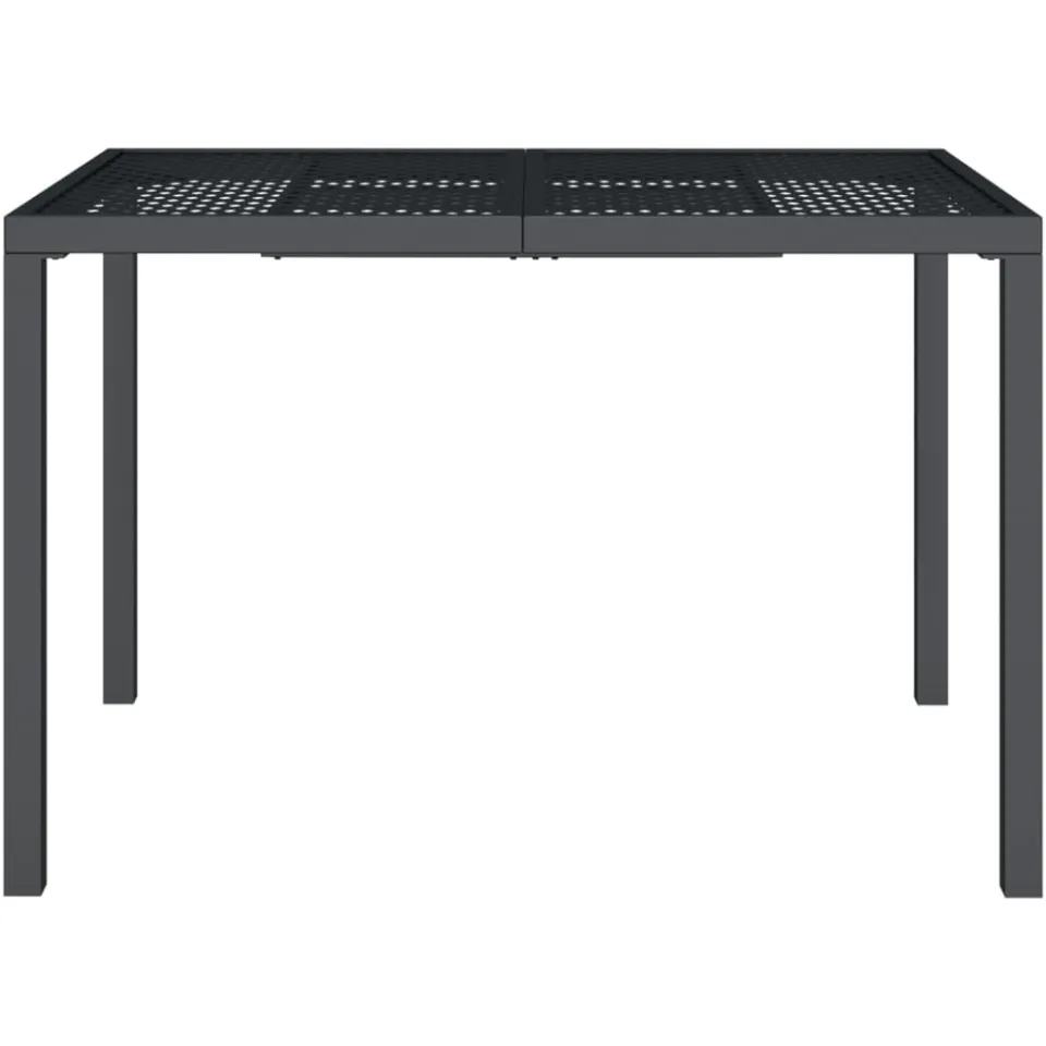 vidaXL Tuintafel 110x80x72 cm staal antracietkleurig Anthraciet