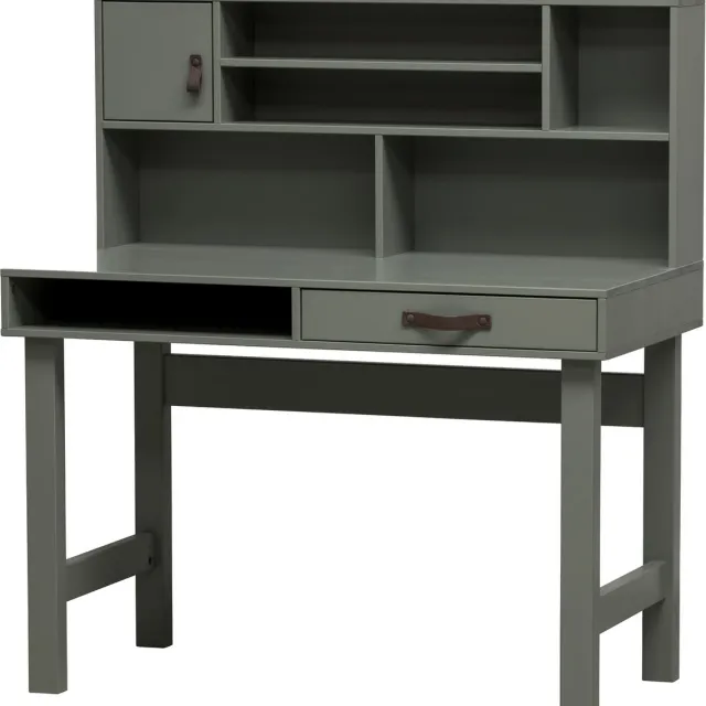 vtwonen Bureau Vtwonen Stage - Hout - Groen - 110 x 122 x 58 cm (BxHxD)