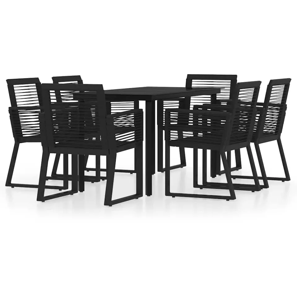 vidaXL 7-delige Tuinset zwart, foto 3