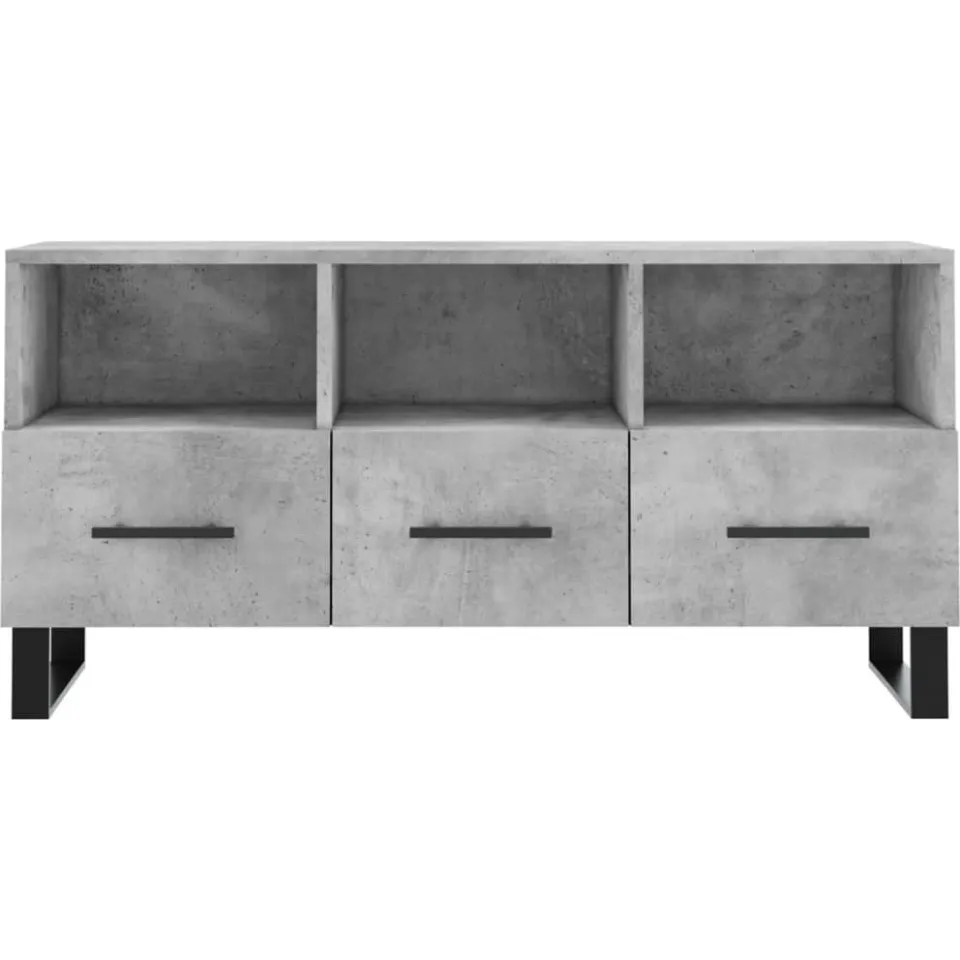 vidaXL Tv-meubel 102x36x50 cm bewerkt hout betongrijs grijs