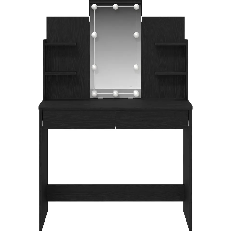 vidaXL Plafondtafel Zwart Eiken 96 x 39 x 142 cm Bewerkt hout, foto 2