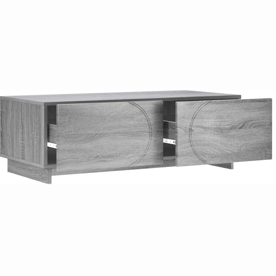 vidaXL Salontafel Grijs Sonoma 102 x 50,5 x 35 cm Bewerkt hout