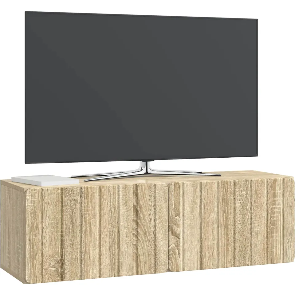 vidaXL Wandbeugel TV-kast 98 x 31 x 30 cm Sonoma Eiken Bewerkt hout Bruin