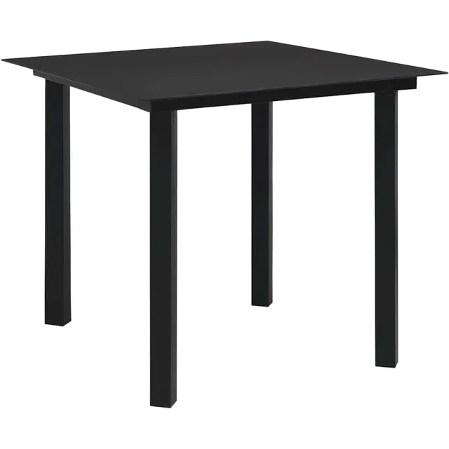 vidaXL 3-delige Tuinset glas en staal zwart, foto 3