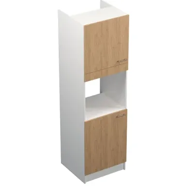 Keuken Kolomkast Prim - Eikdecor - 60x209x60cm - 2 Deuren Hout
