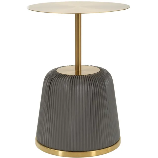 Mauro Ferretti Bijzettafel Egle End Table Grey Ø 40×55 cm Grijs