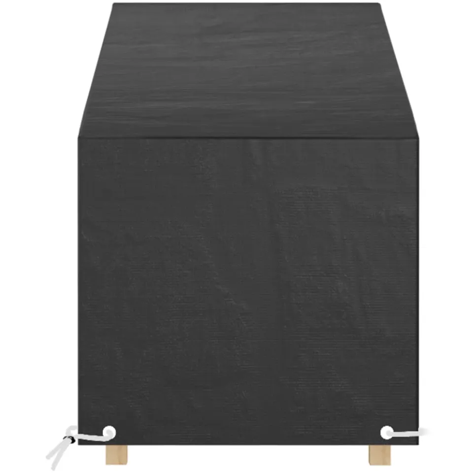 vidaXL Ligbedhoezen 2 st met 12 oogjes 205x75x40/70 cm polyetheen zwart