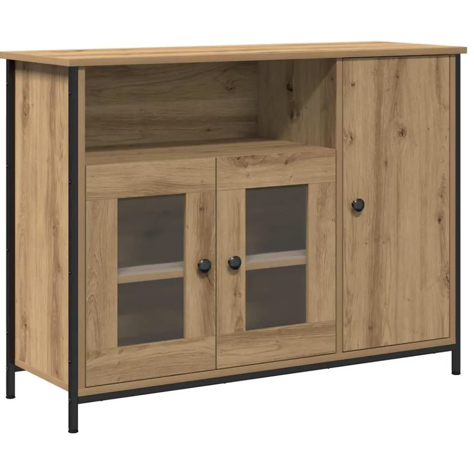 vidaXL Dressoir Artisan Eiken 100 x 35 x 75 cm, foto 3