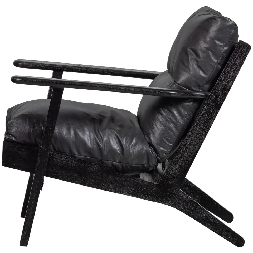 WOOOD Houston Fauteuil - Bouclé/Hout - Naturel - 86x71x71, foto 5