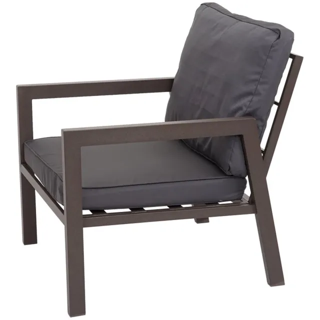 MCW Set MCW-L64, tuinlounge Tuinset Lounge-set Zitgroep Bank, metaal ~ Bekleding grijs