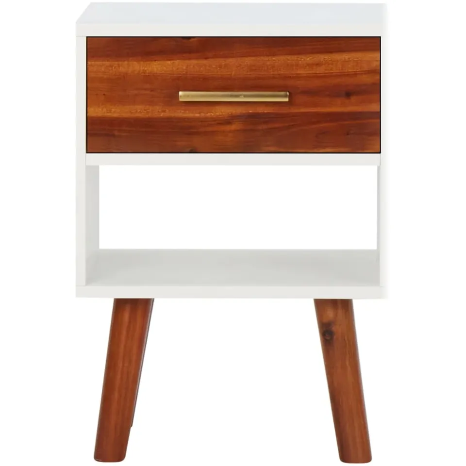 vidaXL Nachtkastje 40x30x57 cm massief acaciahout Bruin