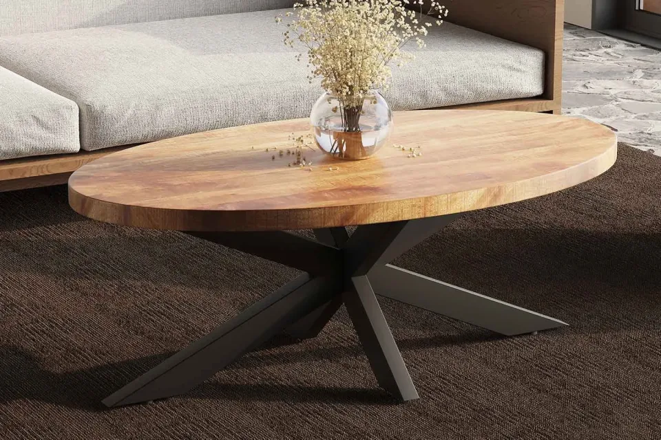 salontafel Otis ovaal bruin, foto 3