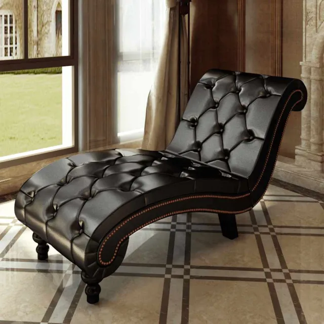 vidaXL Chaise longue kunstleer bruin, foto 2