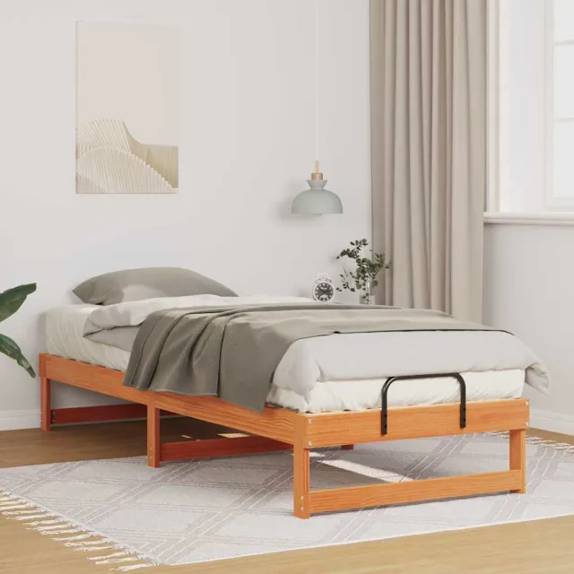 vidaXL Bedframe Bruin 80 x 210 cm Massief grenenhout