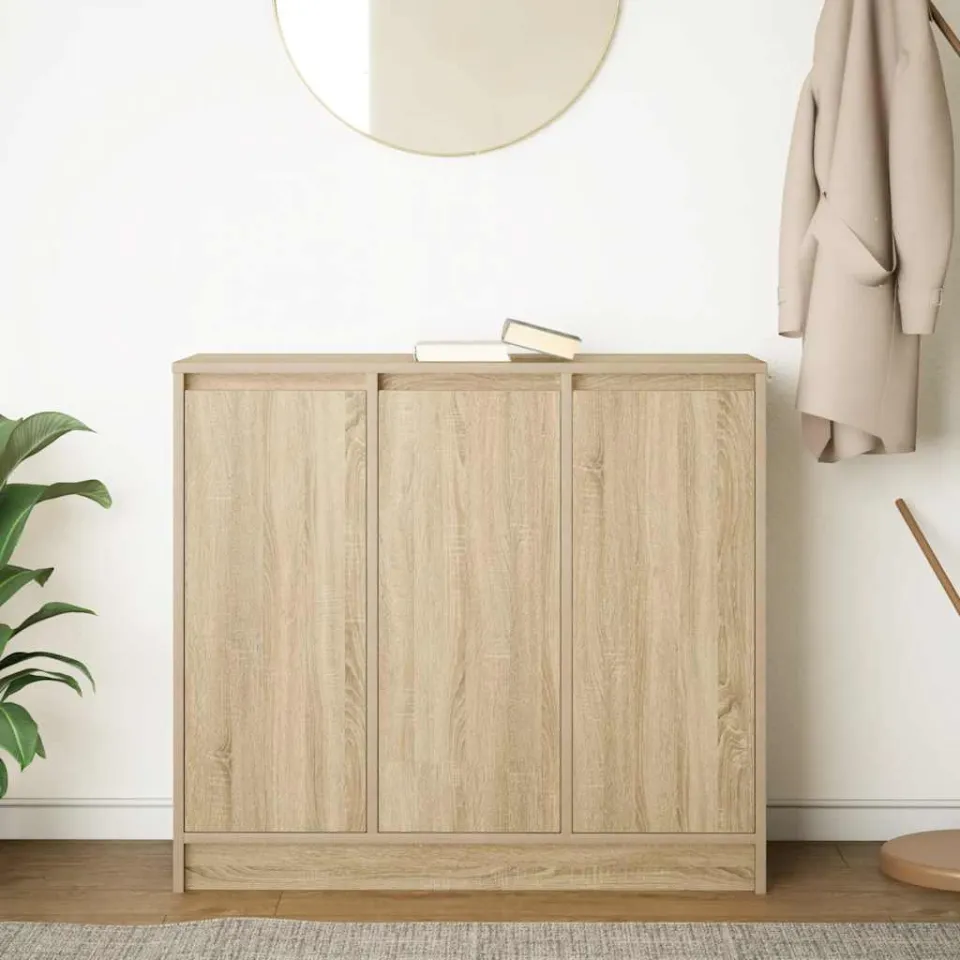 vidaXL Dressoir 85x34x76 cm spaanplaat Sonoma eikenkleurig, foto 3