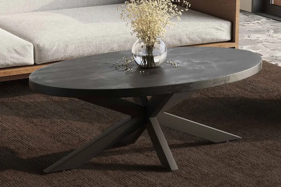 salontafel Otis ovaal zwart, foto 3