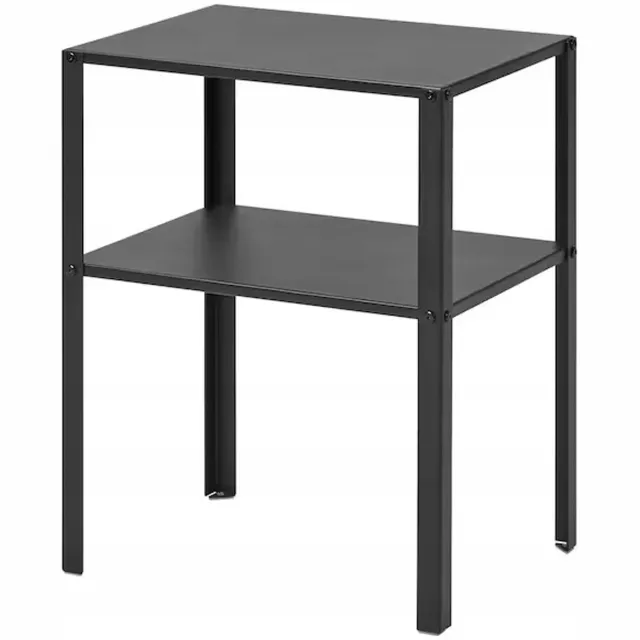 ikea Zwarte Nachtkastje Metaal 37x28x45 cm - Stijlvol & Praktisch