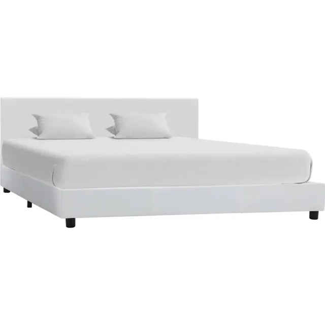 vidaXL Bedframe kunstleer wit 160x200 cm