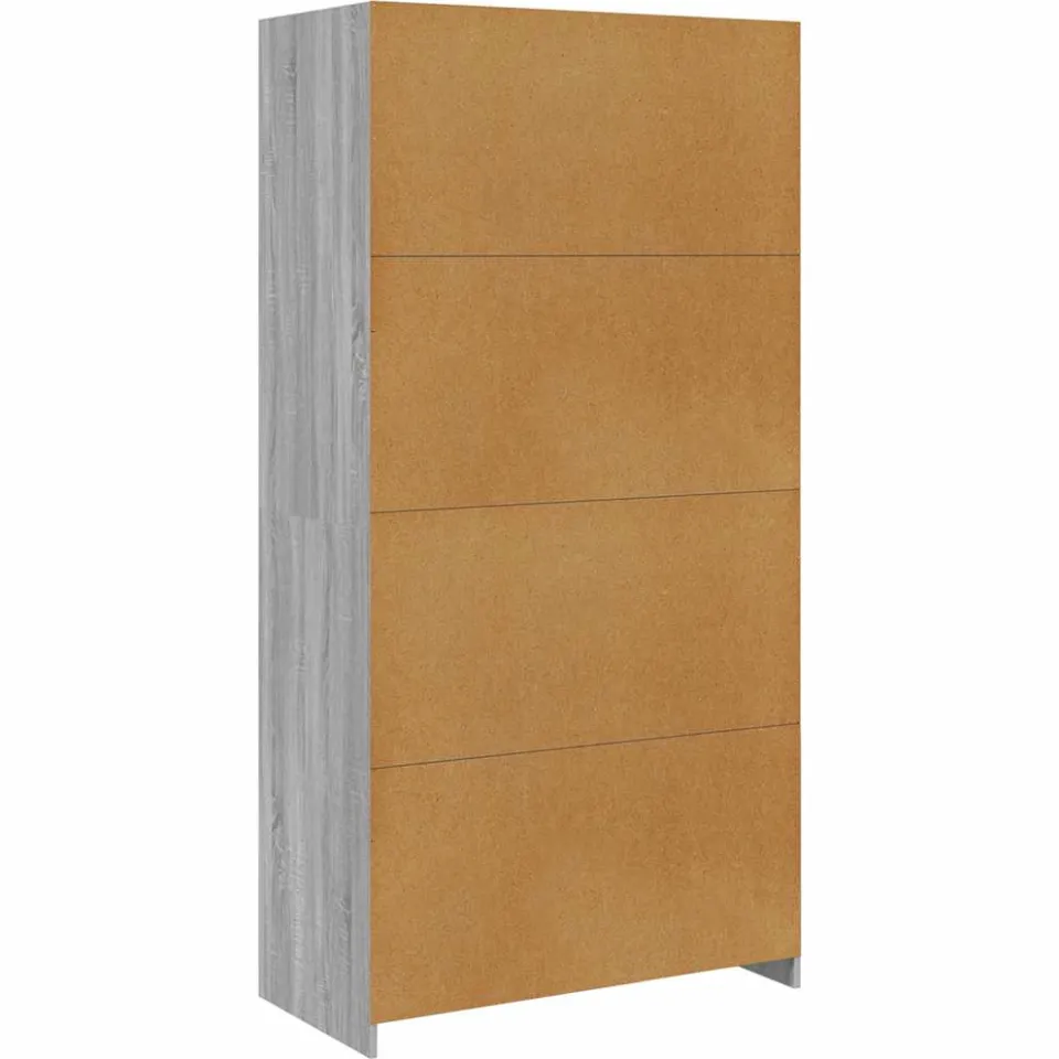 vidaXL Kledingkast 100x50x200 cm bewerkt hout grijs sonoma eikenkleur, foto 4